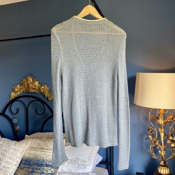 James Perse Grey Open Knit Cardigan Sweater - Picture 5 of 7